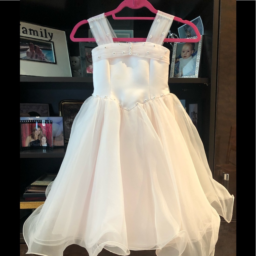 Ballerina Style Girls Dress- Black Tie/Flower Girl